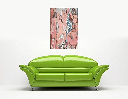 CANVAS IT UP Berühmte Gemälde die Jungen Damen Avignon by Pablo Picasso auf gerahmter Leinwand Kunstdruck Bild Größe: 40 x 30 cm (101 cm X 76 cm