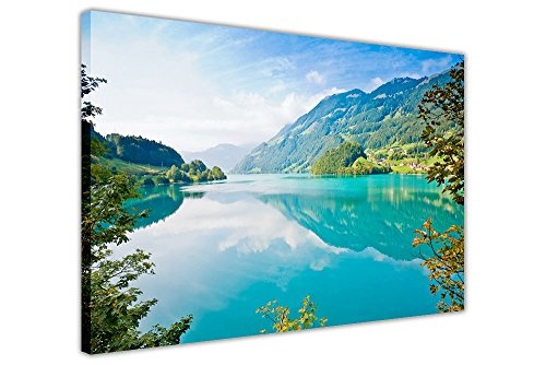 CANVAS IT UP See Berge und Wälder Natur Bilder auf Leinwand, gerahmt Prints Home Deco Größe: 101,6 x 76,2 cm (101 x 76 cm)