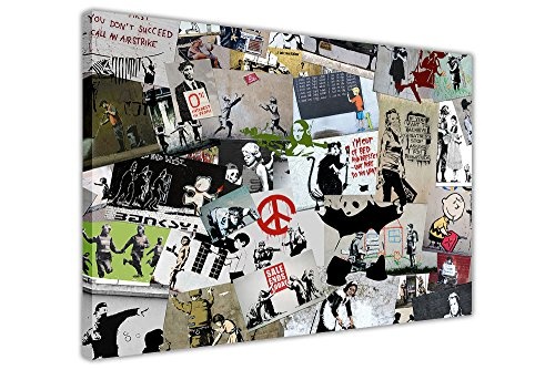 CANVAS IT UP Mix Leinwand Banksy Art Wand Bilder Collage Graffiti Montage Prints