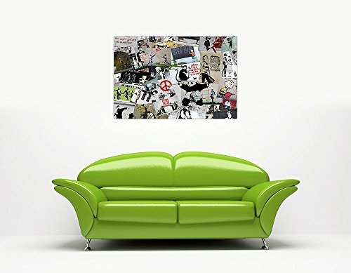 CANVAS IT UP Mix Leinwand Banksy Art Wand Bilder Collage Graffiti Montage Prints