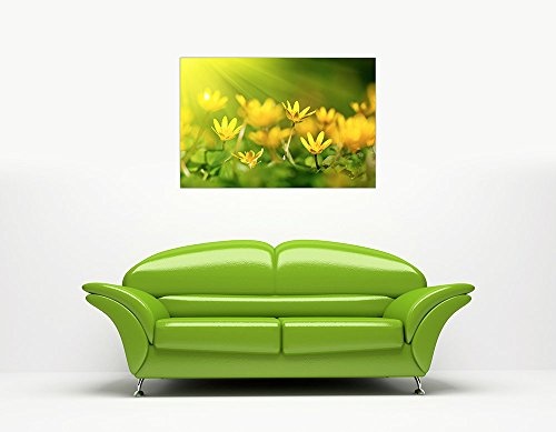CANVAS IT UP Floral Bilder Leinwand Oxalis Blumen gelb Art Wand gerahmt Prints Modern Blumenmuster Art Größe: 101,6 x 76,2 cm (101 x 76 cm)