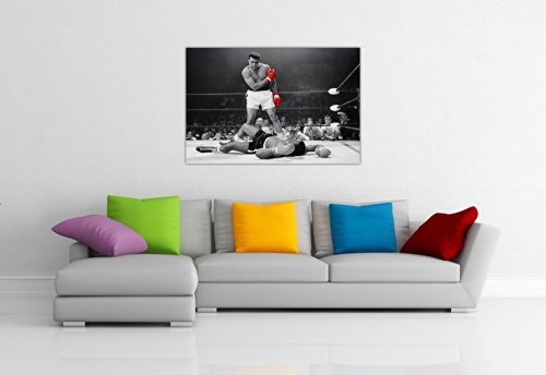 Canvas it up Iconic Druck auf Leinwand, Motiv Muhammad Ali mit roten Handschuhen, New Age / Pop Art, tolle Deko, Schwarz / Weiß 7- A1 - 24" X 30" (60CM X 76CM)