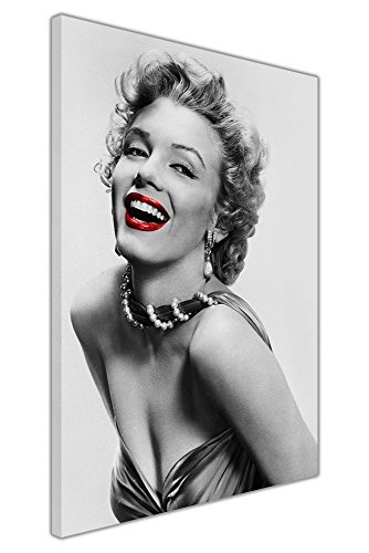 CANVAS IT UP Schwarz und Weiß Prints Pop Art Leinwand Kunst Bilder Sexy Marilyn Monroe mit roten Lippen Home Decor