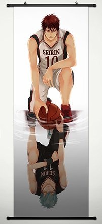 Laohujia Kuroko No Basket Wall Scroll Poster Fabric Painting for Anime Kagami Taiga & Kuroko Tetsuya 014