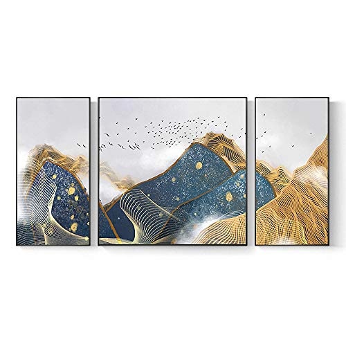 3 Pieces Canvas Prints Wall Art Set Artwork Abstract Style Landscape Painting Pictures Ready to Hang Home Decor Painting Bathroom Wall Decor-NO Frame