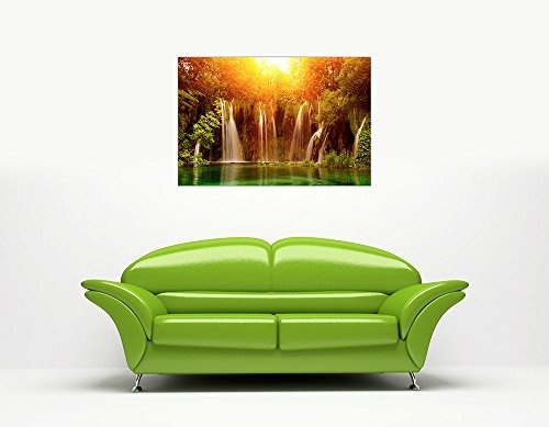 CANVAS IT UP Sunrise über Wasserfall Leinwand Wand Art Prints Zimmer Dekoration Bilder Natur Fotos