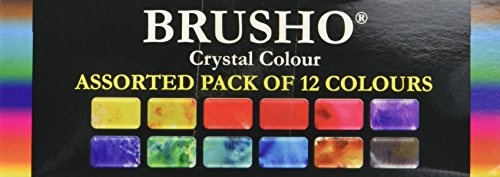 Brusho by Colourcraft Farben-Set "Crystal", 12 Farben