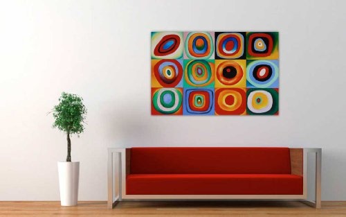 CANVAS IT UP Wassily Kandinsky Farbstudie Quadrat Masterpiece Leinwand Art Wand Bilder Foto Prints Raum Dekoration Classic Fotos Ölgemälde