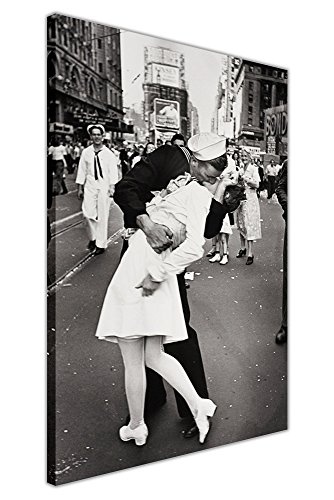 CANVAS IT UP Nostalgie schwarz und weiß Leinwand Art Wand Prints Sailor Kissing Krankenschwester Times Square New York World War 2 Bilder