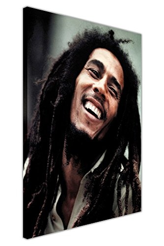 CANVAS IT UP Musik Smiley Legend Bob Marley mit Rahmen Prints Leinwand Dekoration für Zuhause Modern 01- A4-12" X 8" (30CM X 20CM)