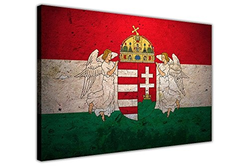 CANVAS IT UP Ungarn Flagge auf Leinwand Wand Print...
