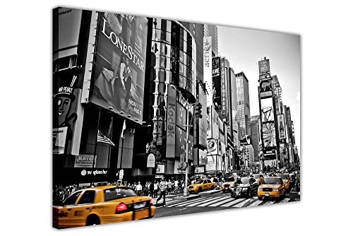 CANVAS IT UP Leinwandbilder schwarz und weiß New York Foto mit gelben Taxis New Modern Art Prints