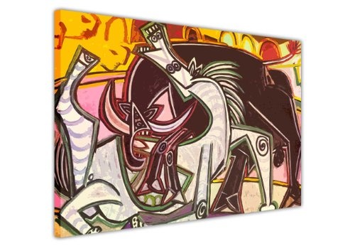 CANVAS IT UP Kunstdruck auf Leinwand Bilder Pferde von Pablo Picasso und Spanisch Bull Impressions Decoration Foto von Bad Klassische Fotos Tabellen, 8- A1-30" X 24" (76CM X 60CM)
