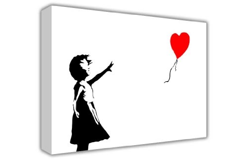 CANVAS IT UP Banksy Wall Art Bilder auf Leinwand Graffiti Rot Heart Balloon Girl There is Always Hope Fotos Dekoration Print Decor zum Aufhängen Bilder