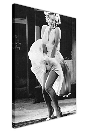 CANVAS IT UP Iconic Marilyn Monroe Subway weiß Rock Foto Shoot Leinwand Prints Art Wand Bilder Raum Décor Hollywood Legends Nostalgie, canvas, weiß, 04-20" X 16" (50CM X 40CM)