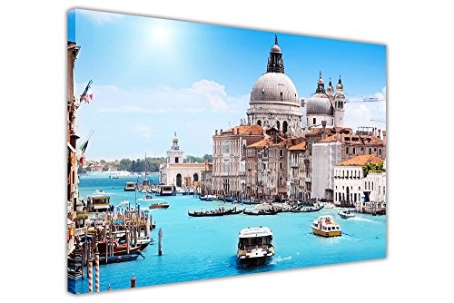 CANVAS IT UP Italien Venedig Fluss Fotos gerahmtes Bild auf Leinwand Home Dekoration Prints Modern Art Größe: 101,6 x 76,2 cm (101 x 76 cm)