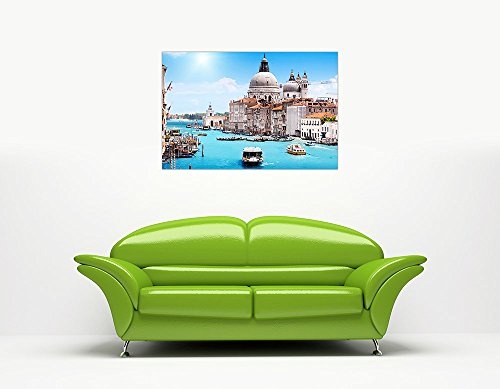 CANVAS IT UP Italien Venedig Fluss Fotos gerahmtes Bild auf Leinwand Home Dekoration Prints Modern Art Größe: 101,6 x 76,2 cm (101 x 76 cm)