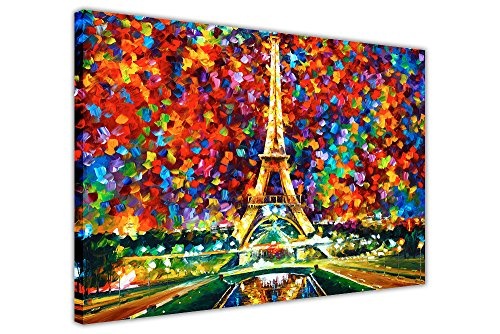 CANVAS IT UP New Paris of My Dreams von Leonid Afremov auf Bild auf Rahmen Wand Art Prints City Scenery Größe: A1-86,4 x 61 cm (86 cm x 60 cm)