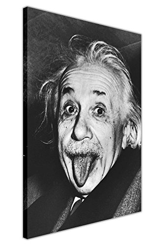 CANVAS IT UP Drucke auf Leinwand Pop Art Albert Einstein Zunge außerhalb Picture Room Decoration Home Nostalgia 01- A4-12" X 8" (30CM X 20CM)