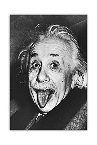 CANVAS IT UP Drucke auf Leinwand Pop Art Albert Einstein Zunge außerhalb Picture Room Decoration Home Nostalgia 01- A4-12" X 8" (30CM X 20CM)