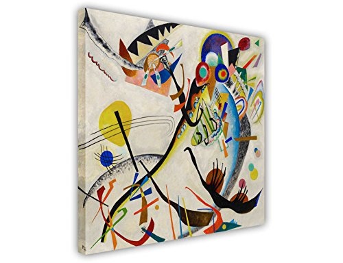 Wassily Kandinsky Painting Blue Segment auf Leinwand Art Wand Prints Gerahmte Bilder, Canvas Holz, blau, 07-34" X 34" (86CM X 86CM)