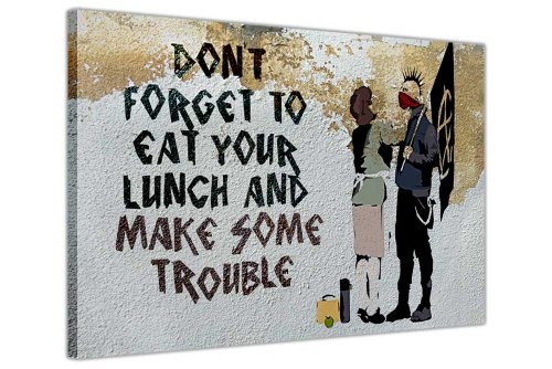 CANVAS IT UP Wall Art Zitat auf Leinwand Bilder Banksy Prints anarchistischer und Mutter einige Trouble Fotos drucken Home Décor Street Art