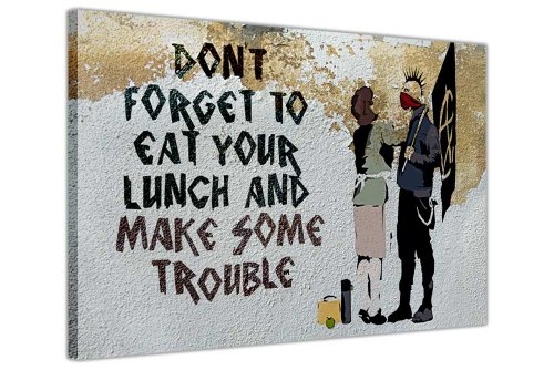CANVAS IT UP Wall Art Zitat auf Leinwand Bilder Banksy...