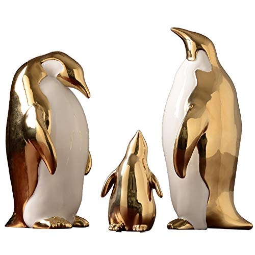 GWJS Keramik Tier Tabletop Dekoration, Keramik-Ornamente Pinguin-Dekoration Keramik Kunsthandwerk Wohnaccessoires-b 10.2zoll