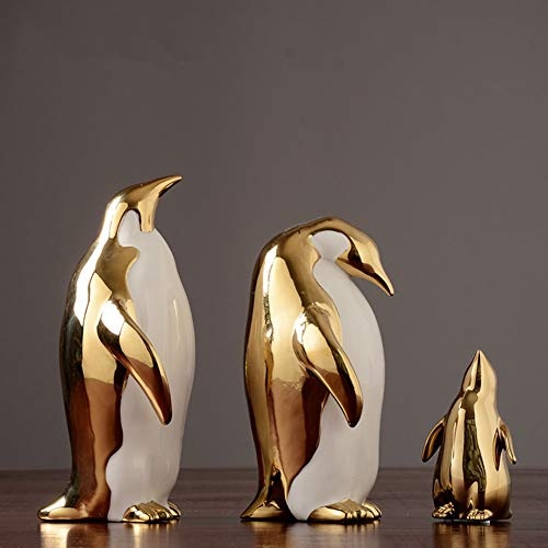 GWJS Keramik Tier Tabletop Dekoration, Keramik-Ornamente Pinguin-Dekoration Keramik Kunsthandwerk Wohnaccessoires-b 10.2zoll