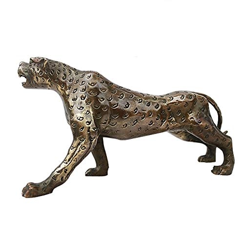ZQYY Skulptur Geparden, Polyresin Skulptur Panther, Panther Skulptur Ornamente Harz Leopard Statue Wildlife Decor Geschenk Set Aus 2 StüCk