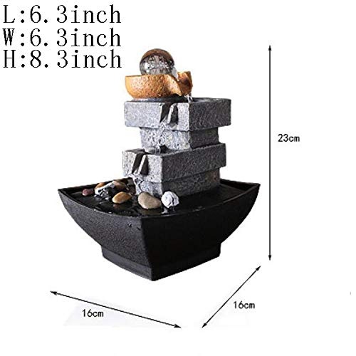 Sculptures Dekoration Handwerk, Desktop-brunnen Wind Turbine Dekoration Hauptlandschafts Dekorationen-Shicao 8.3inch