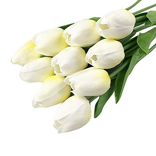 Lazzboy 20 stücke Tulip Künstliche Blume Latex Echte Braut Hochzeit Bouquet Home Decor (F)