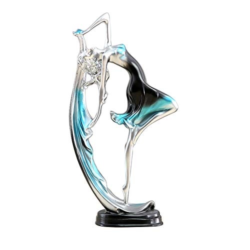 Moderne Einfachheit Harz Tanzen Lady Figurine Ornament Geschenk Zu Hause Dekorative Skulptur TV-Dekoration,Blue