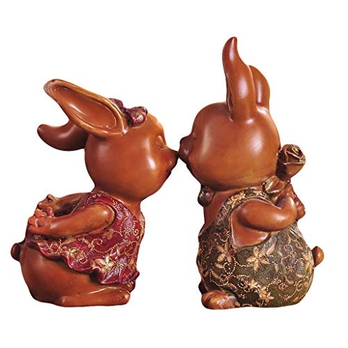 Skulpturen Paar Kaninchen Kreative Europäische Neues...