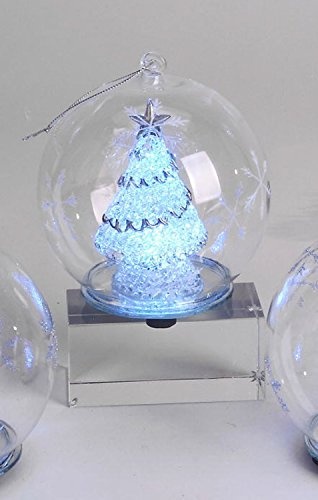 Formano Lichtkugel Hänger Baum Silber Kristallglas 875259 Weihnachten Winter Kugel Hängerkugel