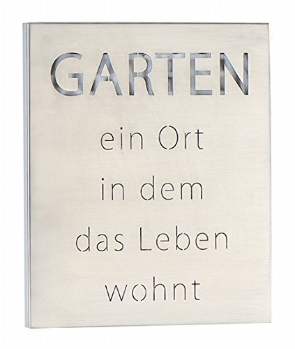 Wandschild Garten, Edelstahl, 25x30 cm