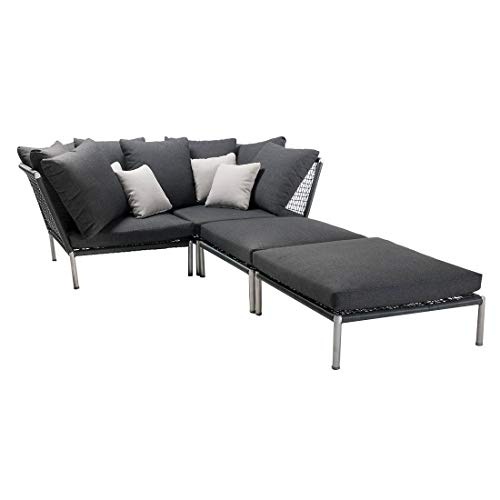 OUTLIV. Loungemöbel Outdoor Casablanca Sofagruppe Aluminium/Schnüre/Polster Gartenlounge Outdoor Lounge Garten Terrasse Balkon