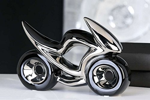 Hochwertige Skulptur Motorrad RACE aus Keramik