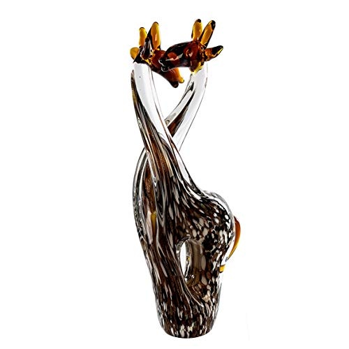 Casablanca Glasskulptur Giraffenpaar orange/braun/schwarz H 38 cm