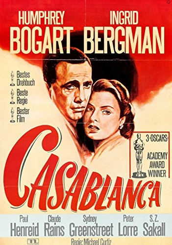 CLASSIC POSTERS Casablanca Foto-Nachdruck eines Filmposters 40x30cm