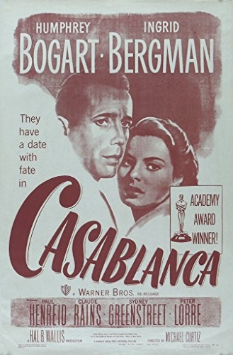 Casablanca 1942 Movie Film Poster,Plakat