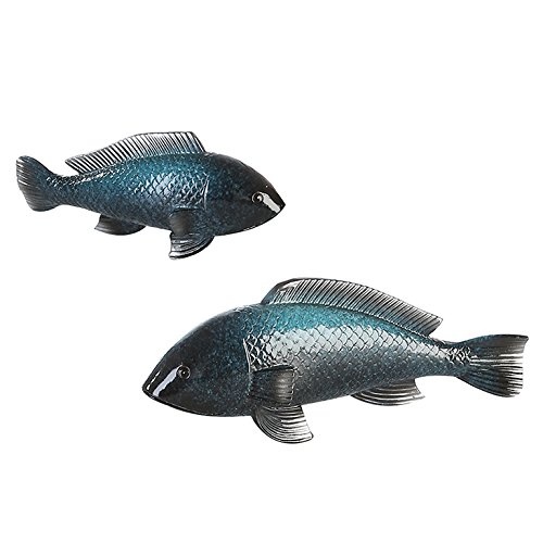 Casablanca Fisch Ponte blau/Silber Poly L 27 cm 2er Set