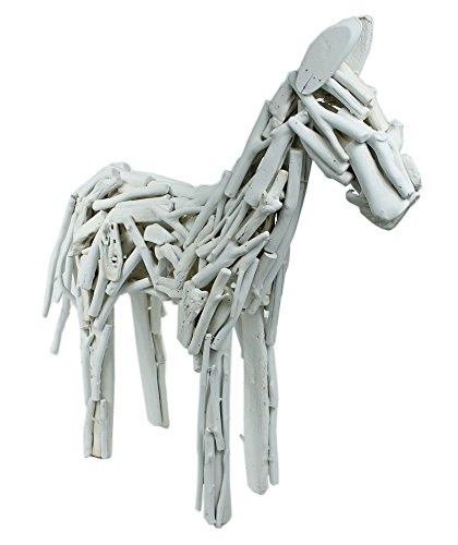 Großes Pferd als Deko Figur aus Holz 63 x 64 cm