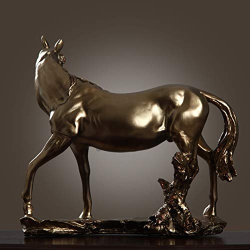 Skulpturen Harz-skulpturale,Pferd Statue Desktop-Dekoration-prozess Art Home Decor Tiere Design Figur Ornamente dekor-Pferdedekoration 13Zoll