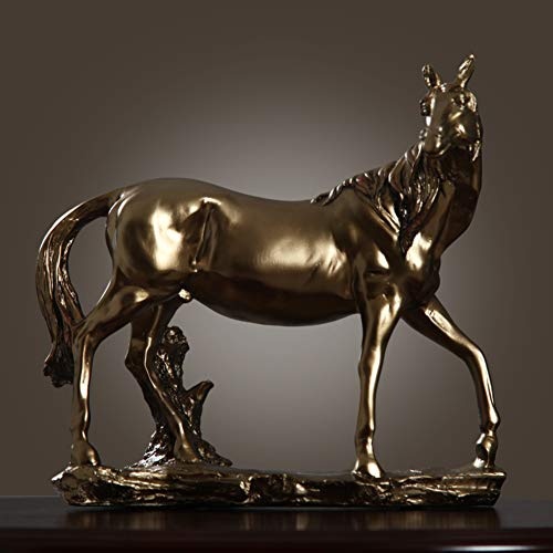 Skulpturen Harz-skulpturale,Pferd Statue Desktop-Dekoration-prozess Art Home Decor Tiere Design Figur Ornamente dekor-Pferdedekoration 13Zoll