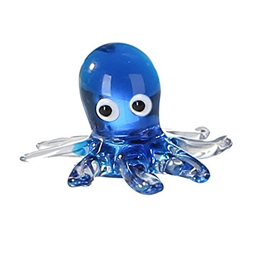 Glasskulptur Mini Skulptur Octopus Tintenfisch in...