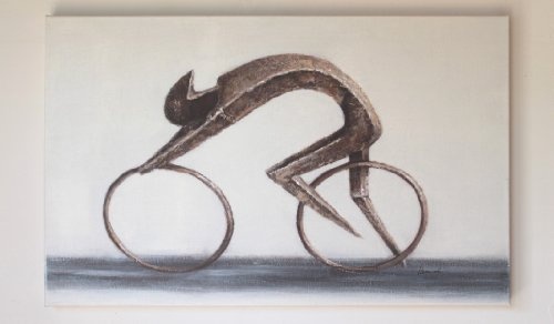 AAF Nommel Poster Leinwandbild Motiv Radfahrer Racer 50 x 80 cm Öl auf Leinwand Nr. 001