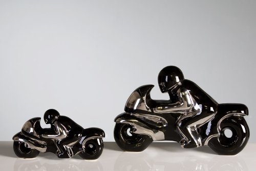Edle Skulptur Motorrad 37 cm Kunst Art Figur