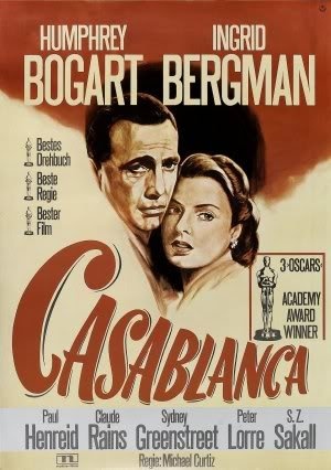 CASABLANCA - HUMPHREY BOGART - GERMAN - Imported Movie Wall Poster Print - 30CM X 43CM Brand New