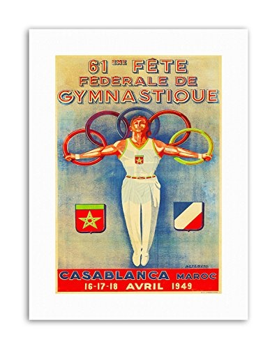 Wee Blue Coo LTD Gymnastic Event Casablanca Morocco Olympic Ring Sport Canvas Art Prints